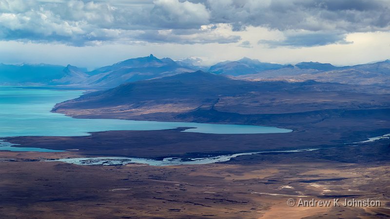 Aerial view approaching El Calafate.jpg - Aerial View Approaching El Calafate